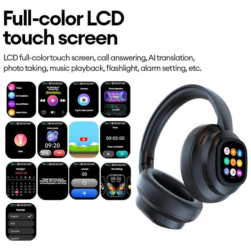 smart ai headphones with Touch Screen
