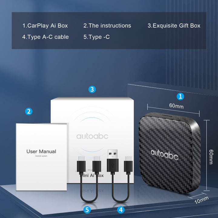 Wireless CarPlay AI Box for Android Auto with Streaming Apps