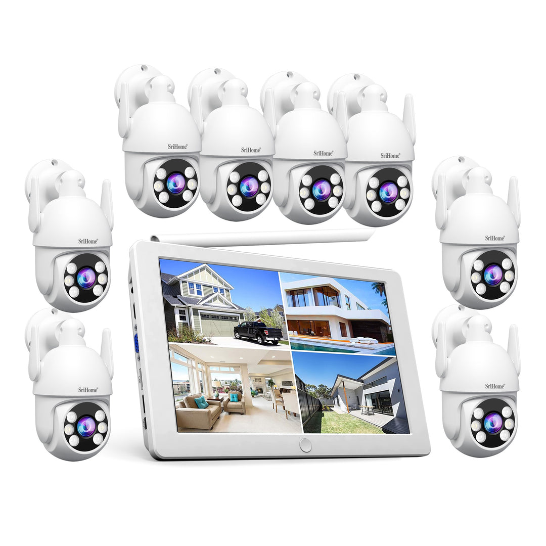 10.1-inch Wireless Surveillance System with HD Screen and AI Features