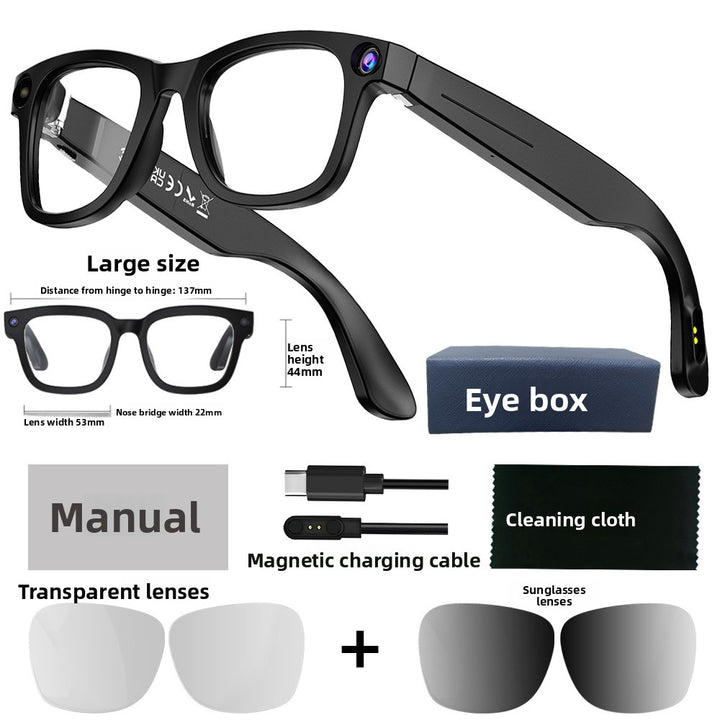 AI Smart Glasses with 8MP Camera & Real-Time Translation ? Wireless Audio & Voice Call Glasses