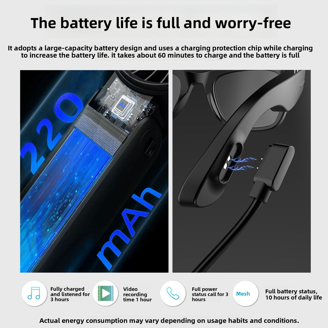 AI Smart Glasses with 8MP Camera & Real-Time Translation ? Wireless Audio & Voice Call Glasses