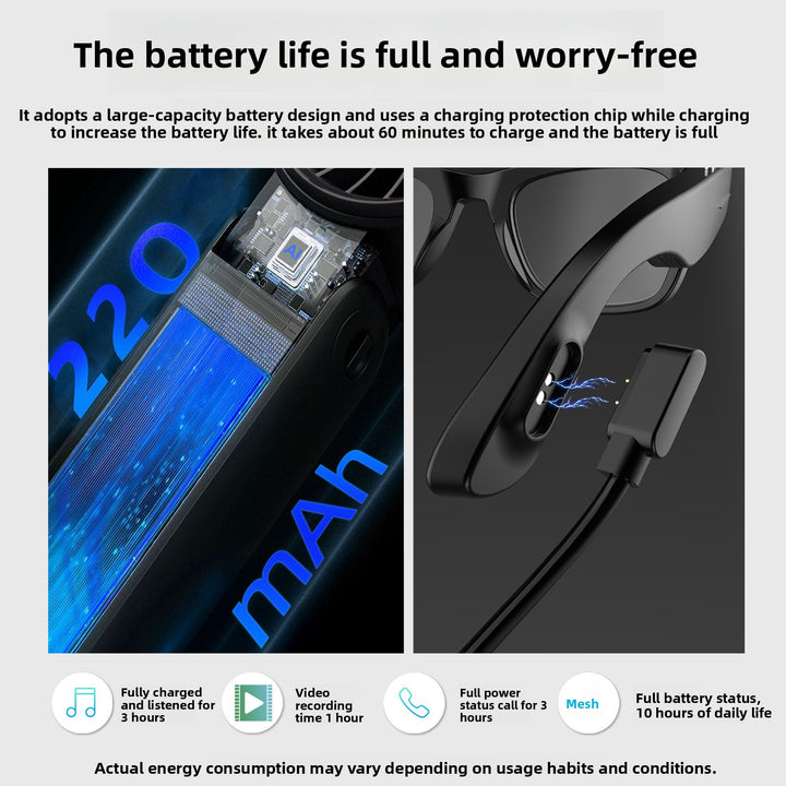 AI Smart Glasses with 8MP Camera & Real-Time Translation ? Wireless Audio & Voice Call Glasses